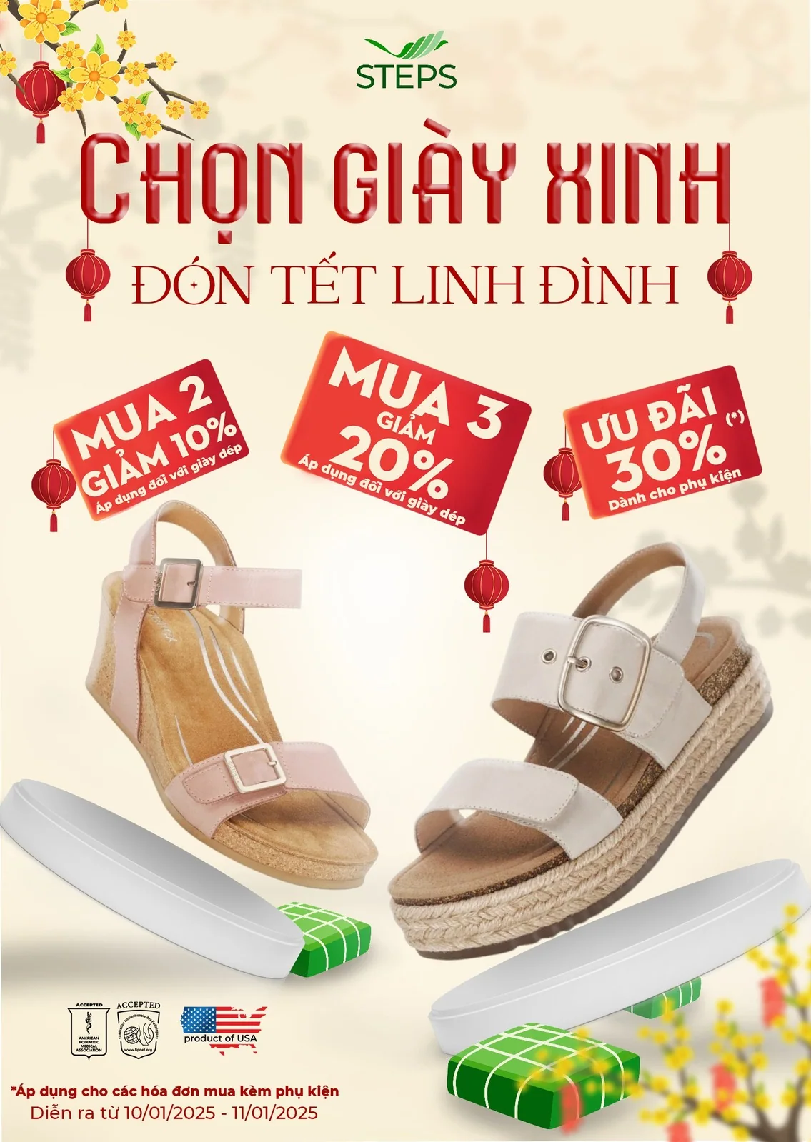 Thiết kế chương trình chọn giày xinh đón Tết cho STEPS