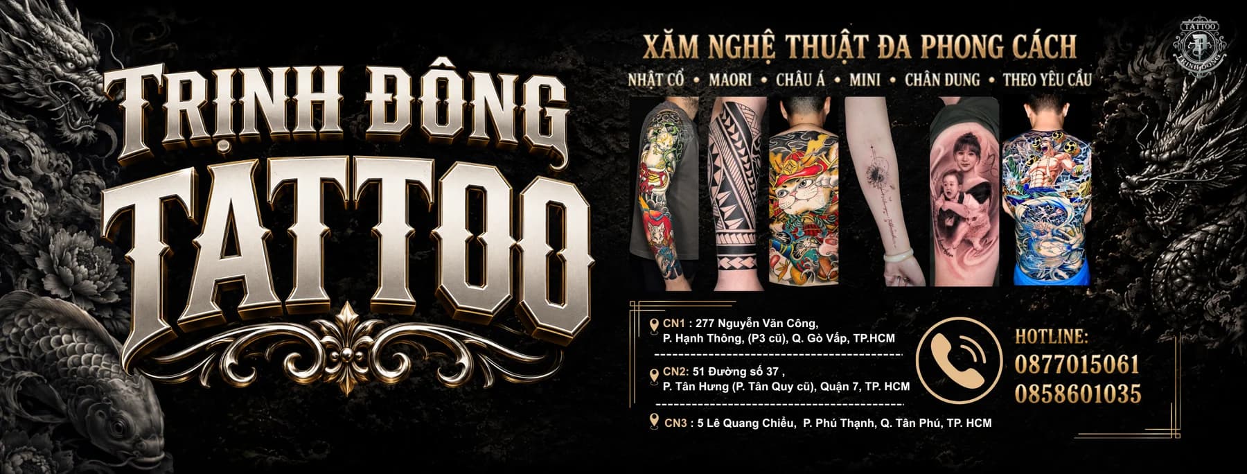 Banner giới thiệu Trịnh Đông Tattoo